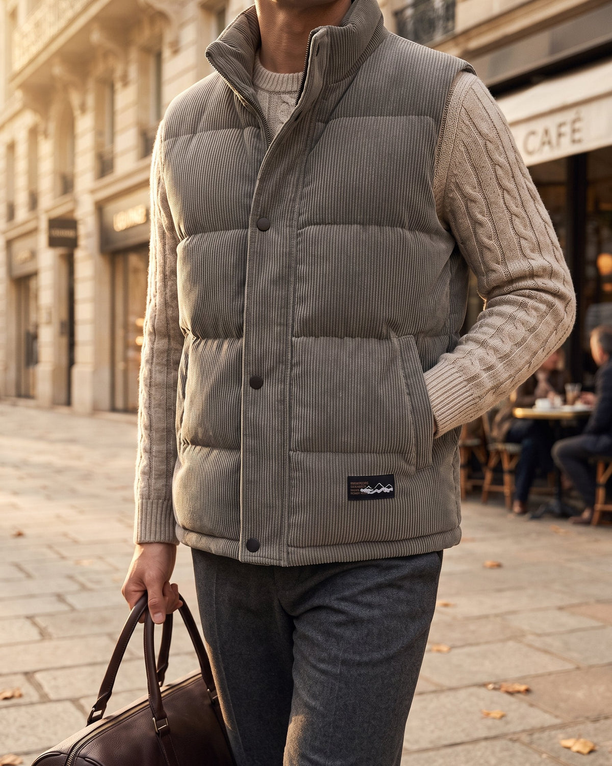 Zeno Corduroy Puffer Vest